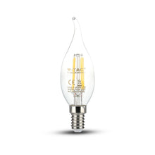 Carica l&#39;immagine nel visualizzatore di Gallery, V-TAC LAMPADINA LED E14 4W CANDELA FIAMMA FILAMENTO DIMMERABILE
