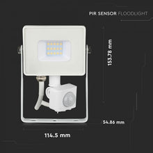 Carica l&#39;immagine nel visualizzatore di Gallery, V-TAC FARETTO LED 10W ULTRA SOTTILE SLIM CHIP SAMSUNG CON SENSORE COLORE BIANCO
