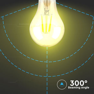 V-TAC LAMPADINA LED E27 4W BULB A60 FILAMENTO AMBRATA