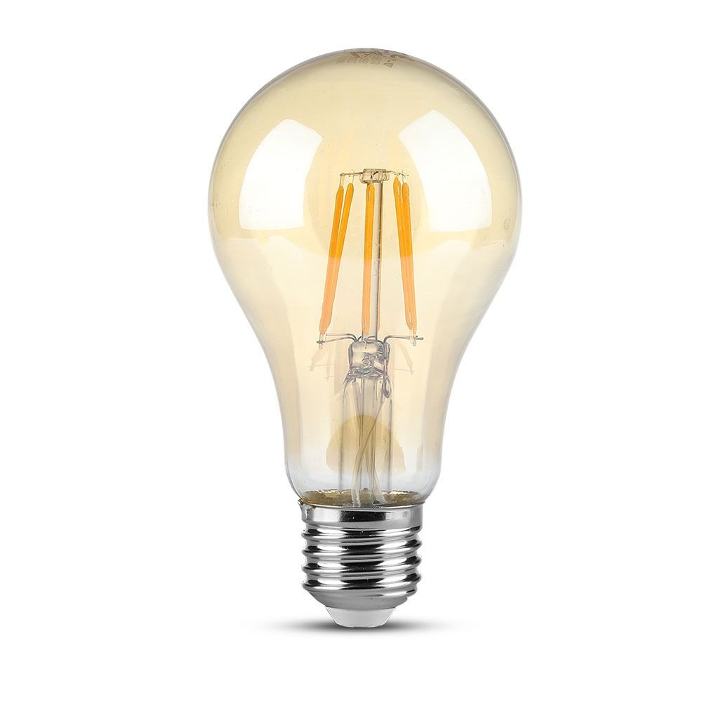 V-TAC LAMPADINA LED E27 4W BULB A60 FILAMENTO AMBRATA