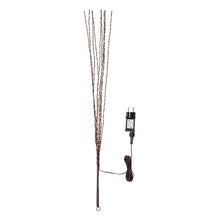 Cargar imagen en el visor de la galería, Ramo decorativo marrone h 75 cm, microled bianco caldo
