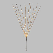 Cargar imagen en el visor de la galería, Ramo decorativo marrone h 75 cm, microled bianco caldo
