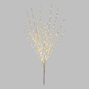 Ramo decorativo bianco h 100 cm, microled bianco caldo