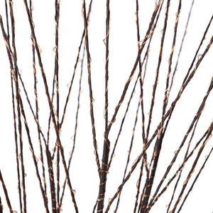 Ramo decorativo marrone h 180 cm, microled bianco caldo
