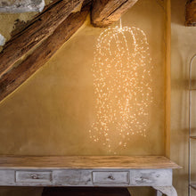 Carica l&#39;immagine nel visualizzatore di Gallery, Cascata pioggia di luci led 1,4 metri, bianco caldo
