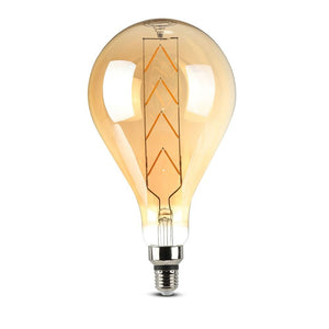 V-TAC LAMPADINA E27 FILAMENTO LED LINEARE 8W BULB G165 CON VETRO AMBRATO DIMMERABILE