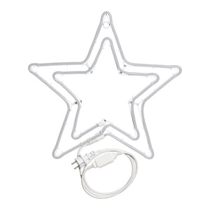 Stella effetto neon doppio profilo Ø 50 cm, led bianco freddo