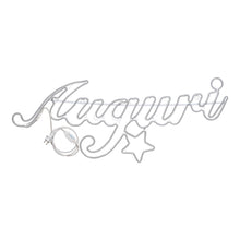 Cargar imagen en el visor de la galería, Scritta Auguri in tubo effetto neon, 840 led bianco caldo
