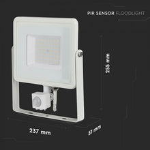 Carica l&#39;immagine nel visualizzatore di Gallery, V-TAC FARETTO LED 50W ULTRA SOTTILE SLIM CHIP SAMSUNG CON SENSORE
