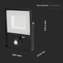 Carica l&#39;immagine nel visualizzatore di Gallery, V-TAC FARETTO LED 50W ULTRA SOTTILE SLIM CHIP SAMSUNG CON SENSORE
