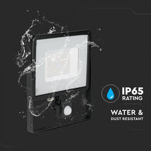 Carica l&#39;immagine nel visualizzatore di Gallery, V-TAC FARETTO LED 50W ULTRA SOTTILE SLIM CHIP SAMSUNG CON SENSORE
