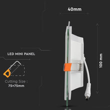 Cargar imagen en el visor de la galería, V-TAC SQ PANNELLO LED  6W SMD2835 DA INCASSO
