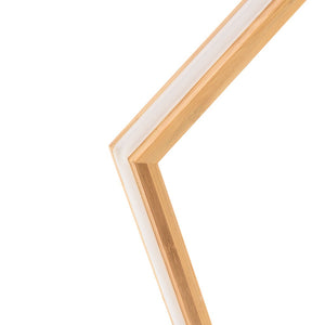 Stella con base in legno naturale, 75 cm, led bianco caldo