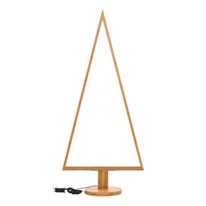 Albero Triangolare con base, 145 cm, led bianco caldo