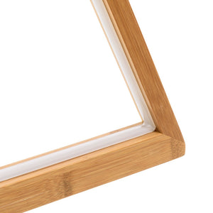 Abete di Natale in legno naturale con base, 90 cm, led bianco caldo