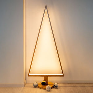 Albero Triangolare con base, 145 cm, led bianco caldo