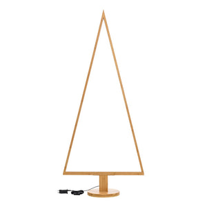 Albero Triangolare con base, 170 cm, led bianco caldo