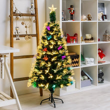 Cargar imagen en el visor de la galería, Albero fibre ottiche 130 cm, led bianco caldo e RGB
