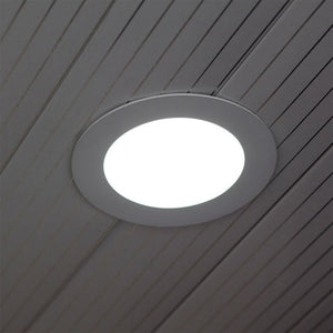 V-TAC PANNELLO LED ROTONDO 24W SMD CROMATO DA INCASSO CON DRIVER