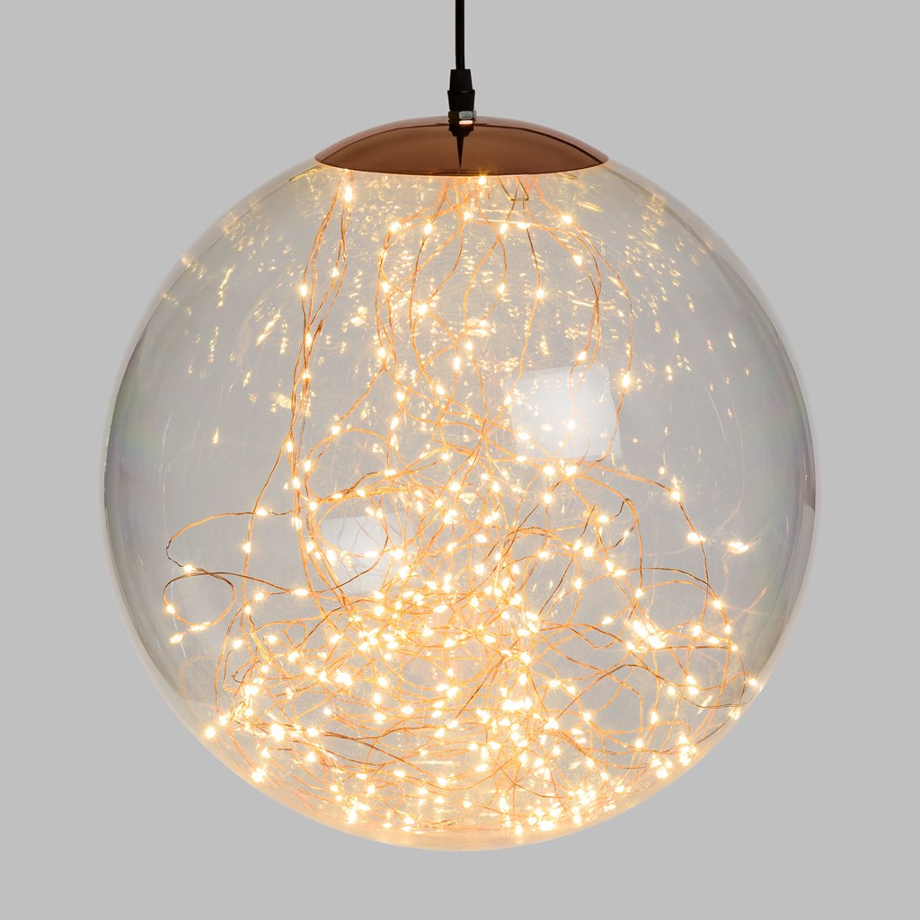 Lampada vintage a sfera con microled bianco caldo, Ø 40 cm