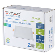 Carica l&#39;immagine nel visualizzatore di Gallery, V-TAC SQ PANNELLO LED QUADRATO 15W SMD DA INCASSO CON DRIVER
