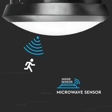 Carica l&#39;immagine nel visualizzatore di Gallery, V-TAC PLAFONIERA LED 12W CON SENSORE DI MOVIMENTO A MICROONDE COLORE NERO IP66
