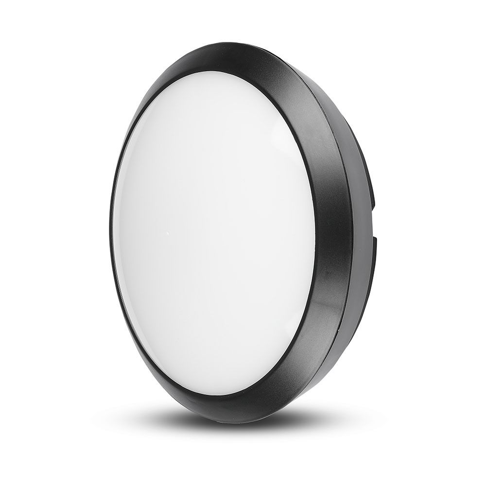 V-TAC PLAFONIERA LED 12W CON SENSORE DI MOVIMENTO A MICROONDE COLORE NERO IP66