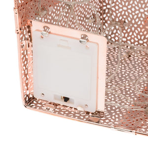 Pacco Regalo rame o champagne, 40 led bianco caldo