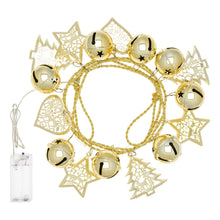 Carica l&#39;immagine nel visualizzatore di Gallery, Catena con decori in metallo oro, microled bianco caldo
