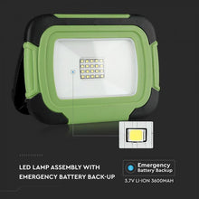 Cargar imagen en el visor de la galería, V-TAC FARO LED SMD 10W MULTIFUNZIONE RICARICABILE A BATTERIA CON CHIP SAMSUNG
