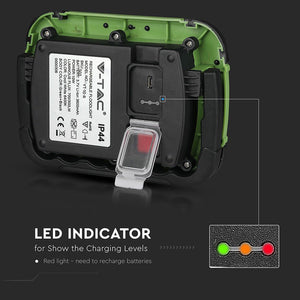 V-TAC FARO LED SMD 10W RICARICABILE A BATTERIA CON CHIP SAMSUNG
