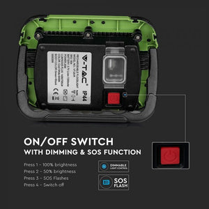 V-TAC FARO LED SMD 20W MULTIFUNZIONE RICARICABILE A BATTERIA CON CHIP SAMSUNG