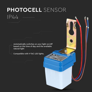 V-TAC SENSORE FOTOCELLULA CREPUSCOLARE IP44 PER LAMPADINE