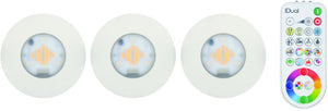 KIT LIGHTING 3 FARETTI LED PERFORMA IDUAL RGB+W 3X7,5W MULTIFUNZIONE CON TELECOMANDO - 10 PRODOTTI IN 1