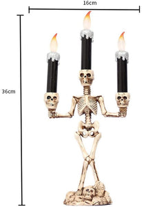 CANDELABRO CANDELE LED, A FORMA DI SCHELETRO