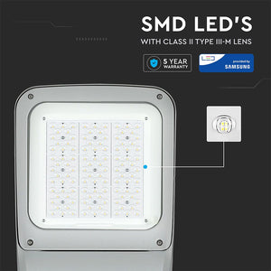 V-TAC LAMPADA STRADALE LED 80W LAMPIONE SMD CHIP SAMSUNG FASCIO LUMINOSO TYPE 3M