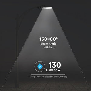 V-TAC LAMPADA STRADALE LED 120W LAMPIONE SMD CHIP SAMSUNG FASCIO LUMINOSO TYPE 3M