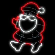Cargar imagen en el visor de la galería, Babbo Natale Rosso e blu in tubo effetto neon led
