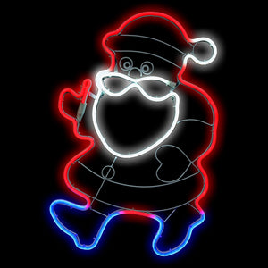 Babbo Natale Rosso e blu in tubo effetto neon led