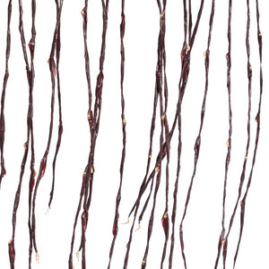 Ramo di salice marrone, h 120 cm, 480 microled bianco caldo, cavo rame