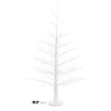 Cargar imagen en el visor de la galería, Pino bianco h 160 cm, 750 microled bianco caldo, cavo argento
