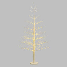 Cargar imagen en el visor de la galería, Pino bianco h 190 cm, 900 microled bianco caldo, cavo argento
