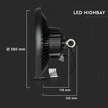 Carica l&#39;immagine nel visualizzatore di Gallery, V-TAC LAMPADA INDUSTRIALE LED UFO SHAPE 100W SMD 120° DIMMERABILE HIGH BAY CHIP SAMSUNG
