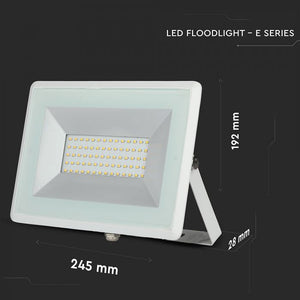 V-TAC E-SERIES FARO LED SMD 50W ULTRA SOTTILE DA ESTERNO COLORE BIANCO