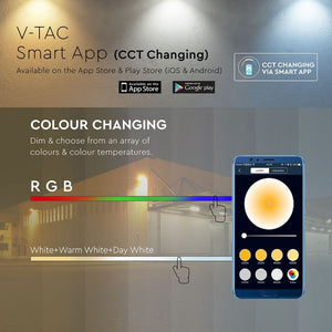 V-TAC FARO LED 20W CON WIRELESS SMART CONTROL RGB+W DIMMERABILE