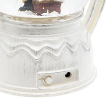 Cargar imagen en el visor de la galería, Lanterna natalizia bianco antico a sfera effetto neve, led bianco caldo
