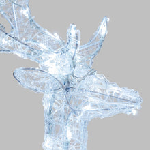 Carica l&#39;immagine nel visualizzatore di Gallery, Renna luminosa in acrilico, 80 led bianco freddo
