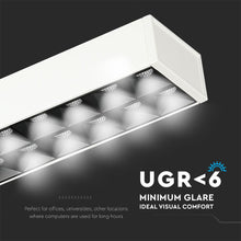 Carica l&#39;immagine nel visualizzatore di Gallery, V-TAC LAMPADA LED A SOSPENSIONE LINEAR LIGHT 60W CHIP SAMSUNG WHITE BODY DIMMERABILE
