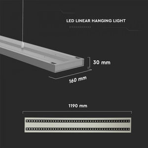 V-TAC LAMPADA LED A SOSPENSIONE LINEAR LIGHT 60W CHIP SAMSUNG  DIMMERABILE