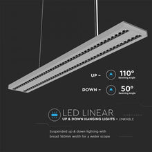 Carica l&#39;immagine nel visualizzatore di Gallery, V-TAC LAMPADA LED A SOSPENSIONE LINEAR LIGHT 60W CHIP SAMSUNG  DIMMERABILE
